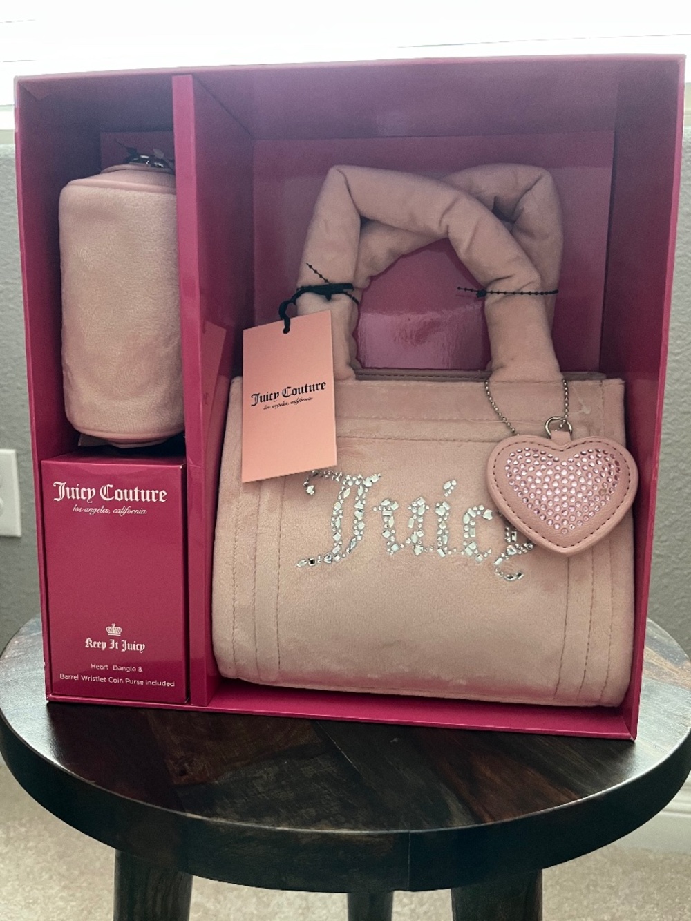 Juicy Couture Pink Tote and Barrel Wristlet Gift Set